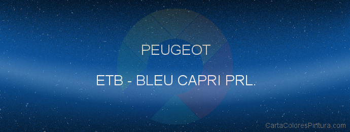 Pintura Peugeot ETB Bleu Capri Prl.