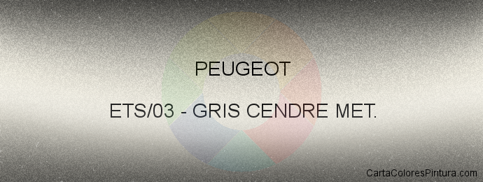 Pintura Peugeot ETS/03 Gris Cendre Met.