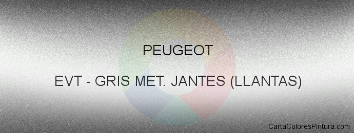 Pintura Peugeot EVT Gris Met. Jantes (llantas)