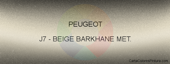 Pintura Peugeot J7 Beige Barkhane Met.