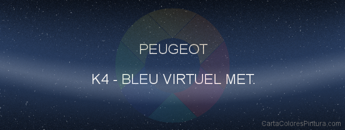 Pintura Peugeot K4 Bleu Virtuel Met.