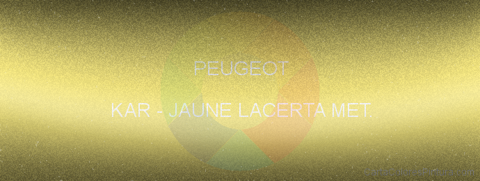 Pintura Peugeot KAR Jaune Lacerta Met.