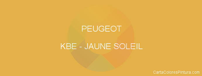 Pintura Peugeot KBE Jaune Soleil