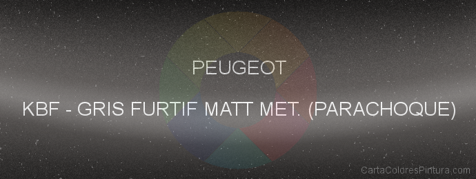 Pintura Peugeot KBF Gris Furtif Matt Met. (parachoque)