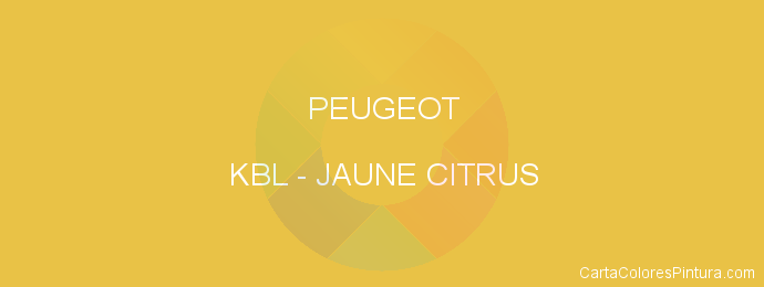 Pintura Peugeot KBL Jaune Citrus
