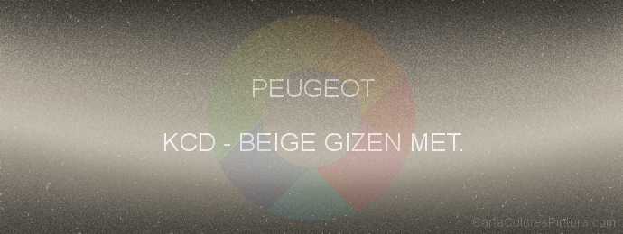 Pintura Peugeot KCD Beige Gizen Met.