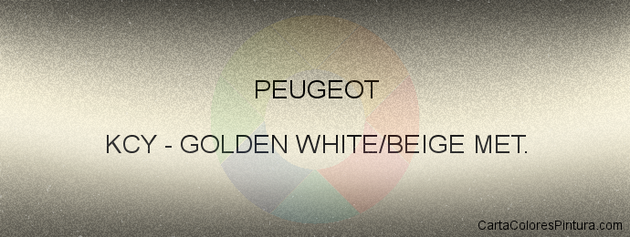 Pintura Peugeot KCY Golden White/beige Met.