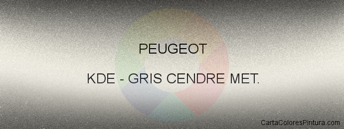 Pintura Peugeot KDE Gris Cendre Met.