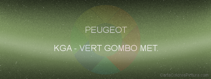 Pintura Peugeot KGA Vert Gombo Met.