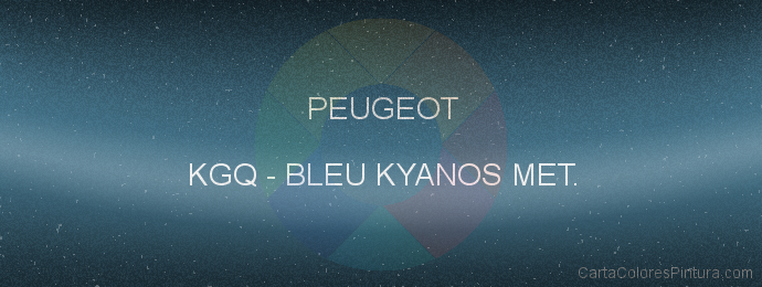 Pintura Peugeot KGQ Bleu Kyanos Met.