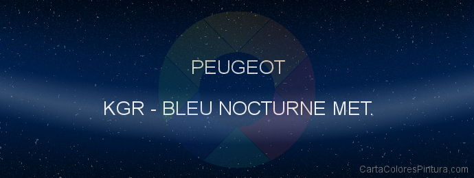 Pintura Peugeot KGR Bleu Nocturne Met.