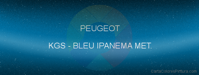 Pintura Peugeot KGS Bleu Ipanema Met.