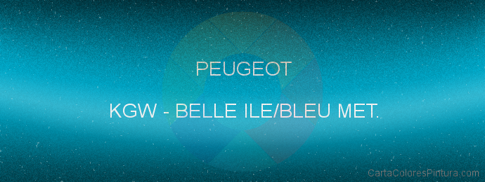 Pintura Peugeot KGW Belle Ile/bleu Met.