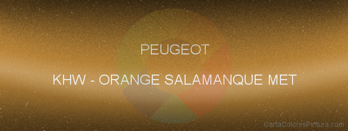 Pintura Peugeot KHW Orange Salamanque Met