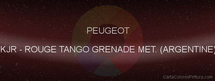 Pintura Peugeot KJR Rouge Tango Grenade Met. (argentine)