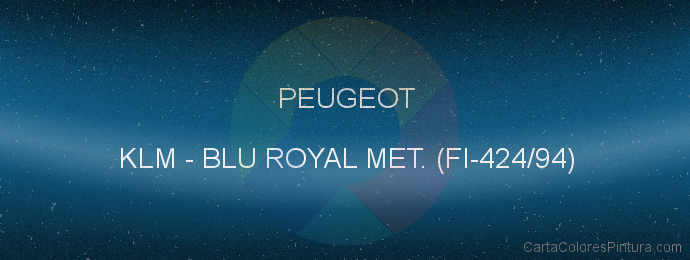 Pintura Peugeot KLM Blu Royal Met. (fi-424/94)