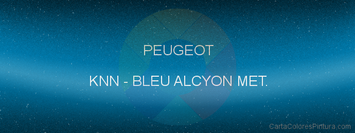 Pintura Peugeot KNN Bleu Alcyon Met.