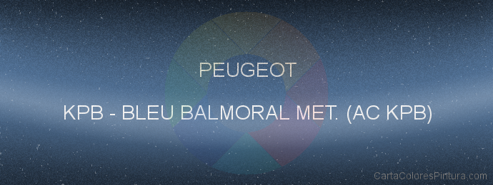 Pintura Peugeot KPB Bleu Balmoral Met. (ac Kpb)