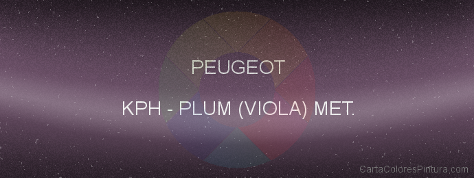 Pintura Peugeot KPH Plum (viola) Met.