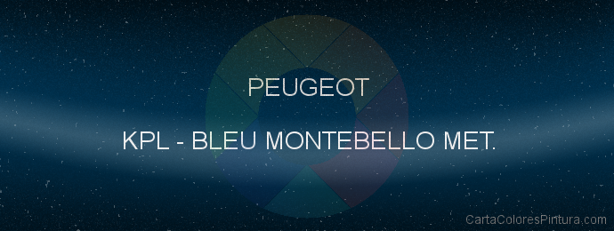 Pintura Peugeot KPL Bleu Montebello Met.