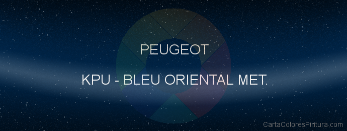 Pintura Peugeot KPU Bleu Oriental Met.