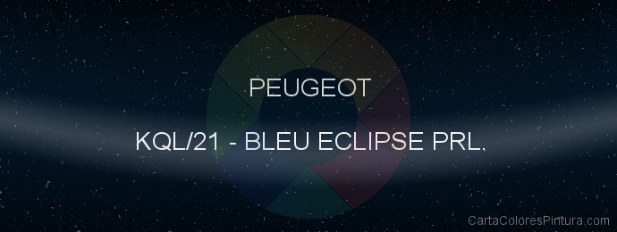 Pintura Peugeot KQL/21 Bleu Eclipse Prl.