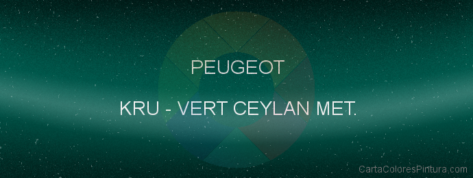 Pintura Peugeot KRU Vert Ceylan Met.