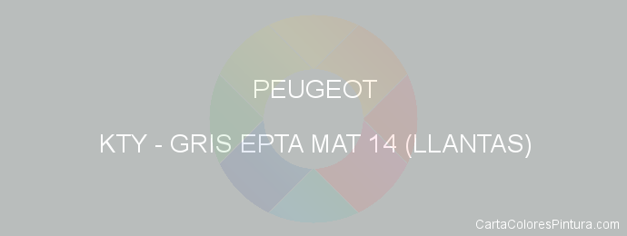 Pintura Peugeot KTY Gris Epta Mat 14 (llantas)