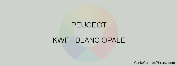 Pintura Peugeot KWF Blanc Opale