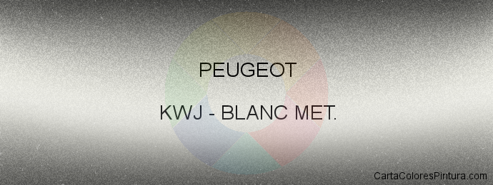 Pintura Peugeot KWJ Blanc Met.