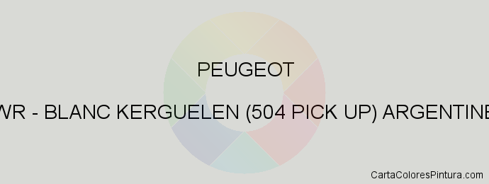 Pintura Peugeot WR Blanc Kerguelen (504 Pick Up) Argentine
