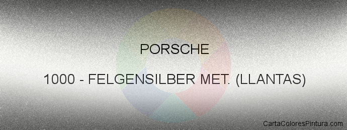 Pintura Porsche 1000 Felgensilber Met. (llantas)