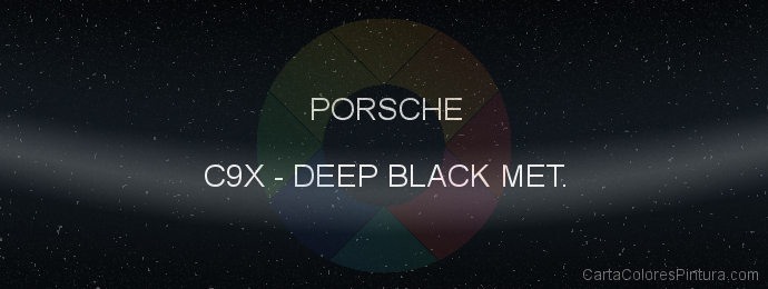 Pintura Porsche C9X Deep Black Met.