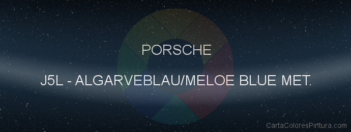 Pintura Porsche J5L Algarveblau/meloe Blue Met.