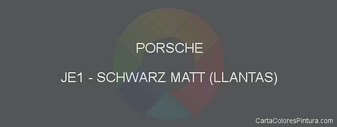 Pintura Porsche JE1 Schwarz Matt (llantas)