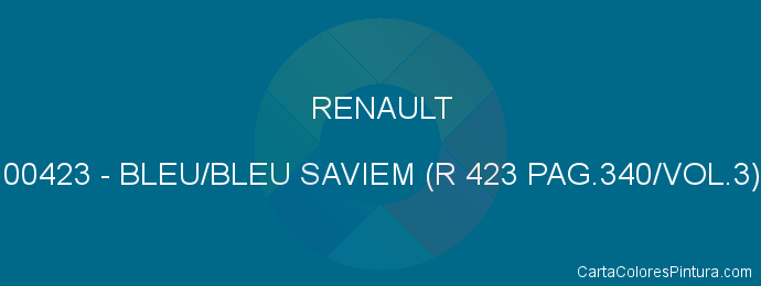 Pintura Renault 00423 Bleu/bleu Saviem (r 423 Pag.340/vol.3)