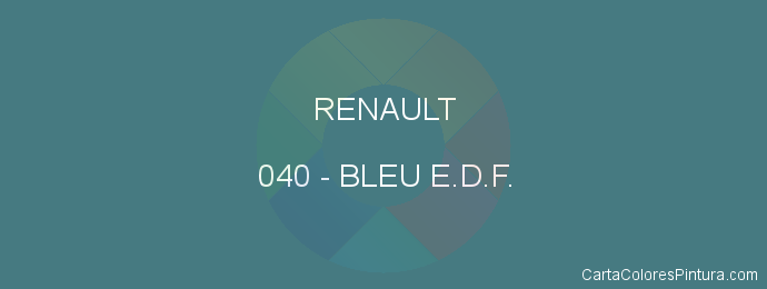 Pintura Renault 040 Bleu E.d.f.