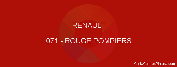 Pintura Renault 071 Rouge Pompiers