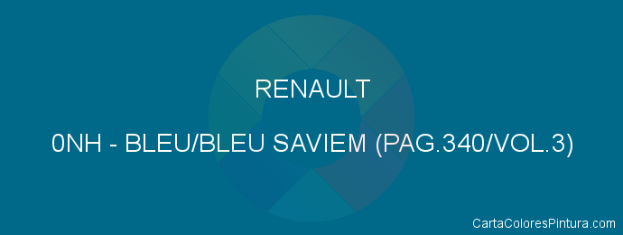 Pintura Renault 0NH Bleu/bleu Saviem (pag.340/vol.3)