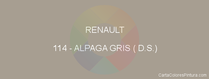 Pintura Renault 114 Alpaga Gris ( D.s.)