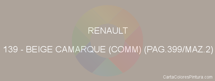 Pintura Renault 139 Beige Camarque (comm) (pag.399/maz.2)