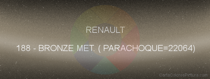 Pintura Renault 188 Bronze Met. ( Parachoque=22064)