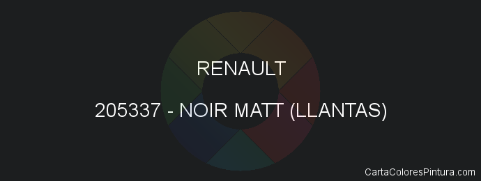 Pintura Renault 205337 Noir Matt (llantas)
