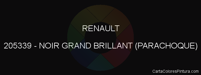 Pintura Renault 205339 Noir Grand Brillant (parachoque)