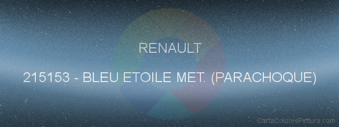 Pintura Renault 215153 Bleu Etoile Met. (parachoque)