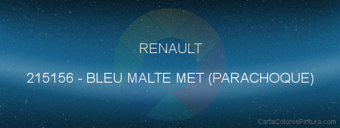 Pintura Renault 215156 Bleu Malte Met (parachoque)