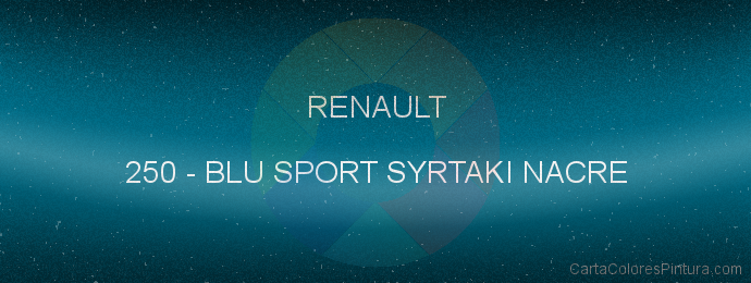 Pintura Renault 250 Blu Sport Syrtaki Nacre