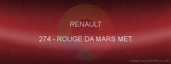 Pintura Renault 274 Rouge Da Mars Met.