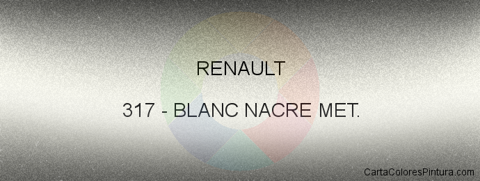 Pintura Renault 317 Blanc Nacre Met.