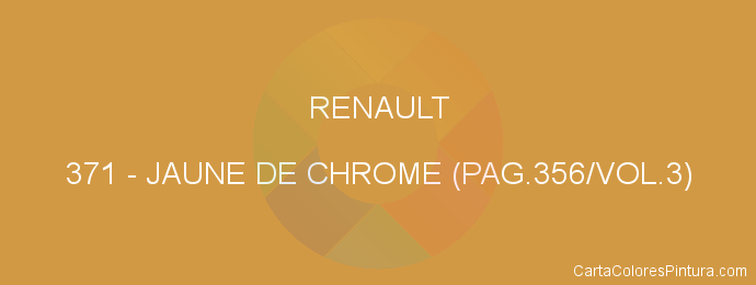 Pintura Renault 371 Jaune De Chrome (pag.356/vol.3)